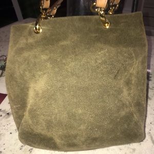 Khaki suede bucket pocketbook CYBER MONDAY SPECIAL